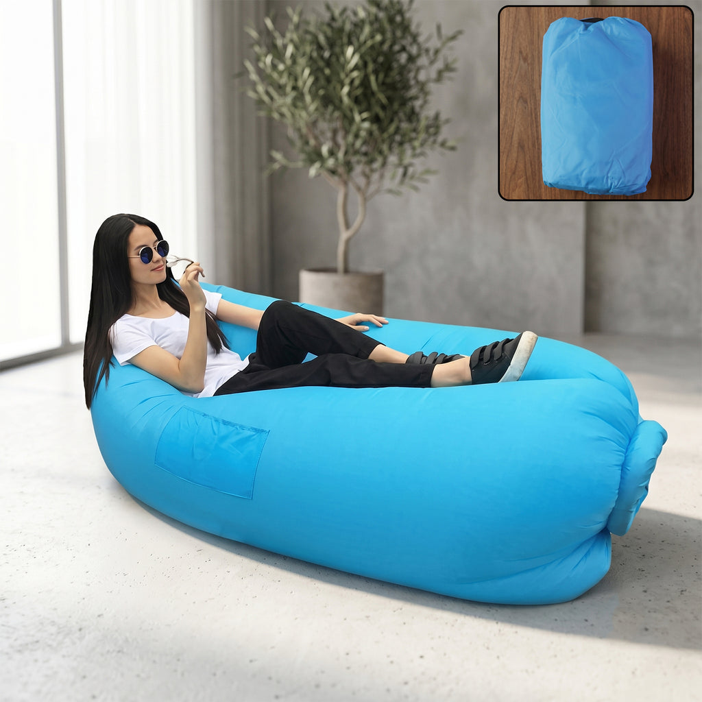 Inflatable Air Lounger Sofa For Outdoor Camping Beach Pool (1 Pc)