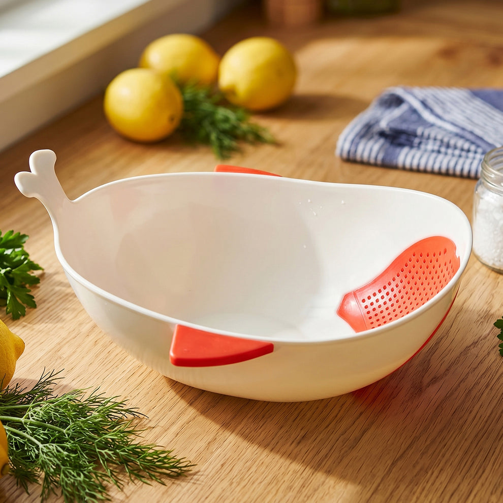 Fish-Shaped Rice & Vegetable Washing Bowl